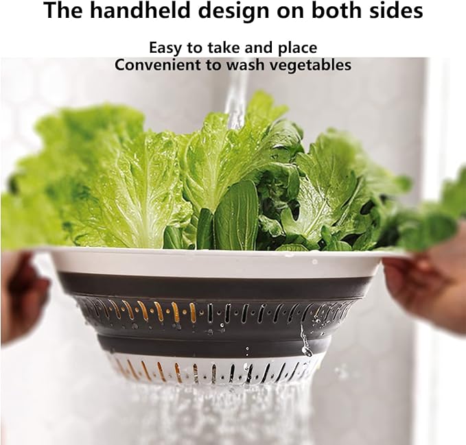 Collapsible Colander and Strainer,Silicone Strainer Colanders & Food Strainers,for Vegetable and Fruit, Kitchen Essentials - Image 6