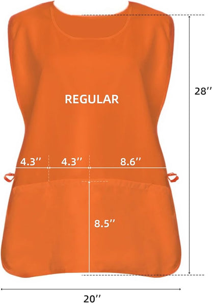 Xeoxarel Unisex Cobbler Apron with 3 Pockets, Smock Vest Apron, Suitable for Cooking，Kitchen，Garden，Hairstylist，Cleaning，Art