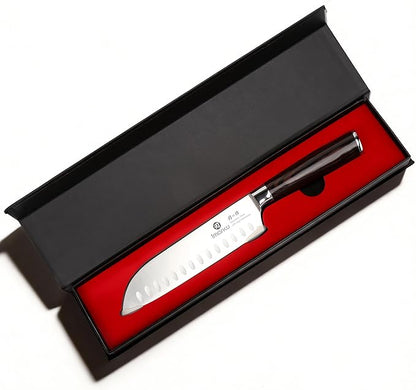 imarku Chef Knife 7 Inch Kitchen Knife Ultra Sharp Santoku Knife - High Carbon Japanese Chefs Knife, Kitchen Gadgets 2025, Apartment Essentials, Birthday Gifts for Him Her, Best Gifts for Women Men - Image 9