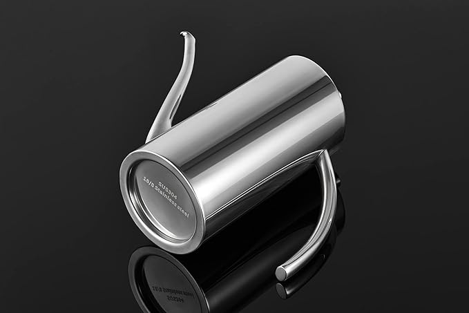 KSENDALO Premium SUS304 Stainless Steel Olive Oil Bottle Dispenser & Kitchen Cruet (500ML/17oz) - Leakproof Oil Bottle with Spout & Arcuate Handle, Ergonomic ONE-Piece Body with Precision Pouring - Image 6