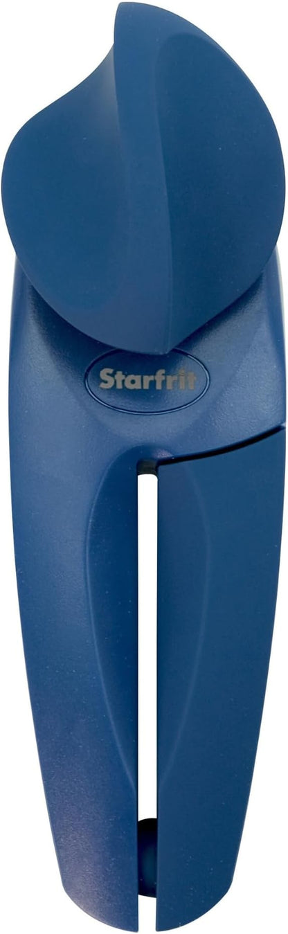 Starfrit MightiCan Can Opener - Safe - Holds Lid and Leaves No Sharp Edges on Lid - 3 Year Warranty - Comfort Grip - Heavy Duty Non-Slip Knob - Blue by Starfrit