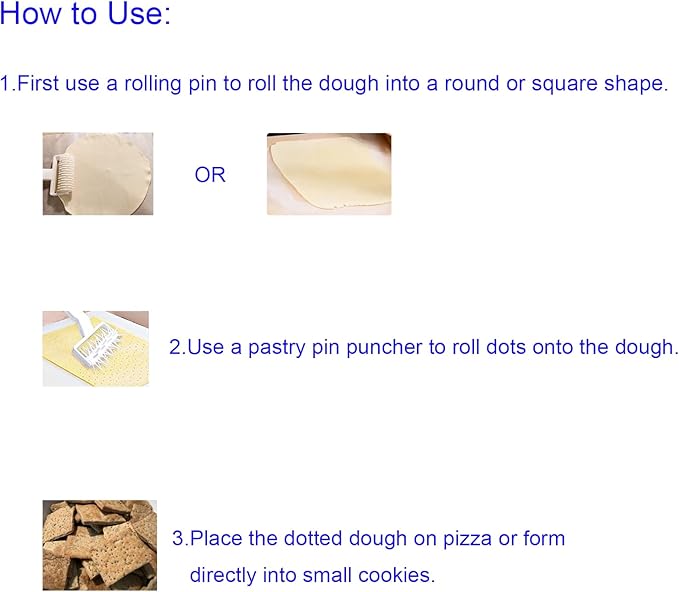 1 PCS Pastry Pin Puncher Plastic Pizza Silk Hob Household Reusable Baking Pastry Tools for Pizza and Biscuits