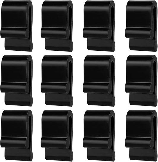 Gosknor 12pcs Dutch Oven Lid Protector Clips, Silicone, Black, Round, Oval, Accessory