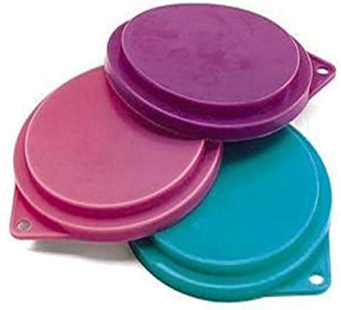 SPOT Pet Food Can Covers - Reusable Lids for Cat or Dog Food Tin -Fits 2.9 inch and 3.3 inch Diameter Cans, Fits Most Canned Foods - Durable, Easy to Use - Keeps Food Fresh - 3 Pack, Assorted Colors