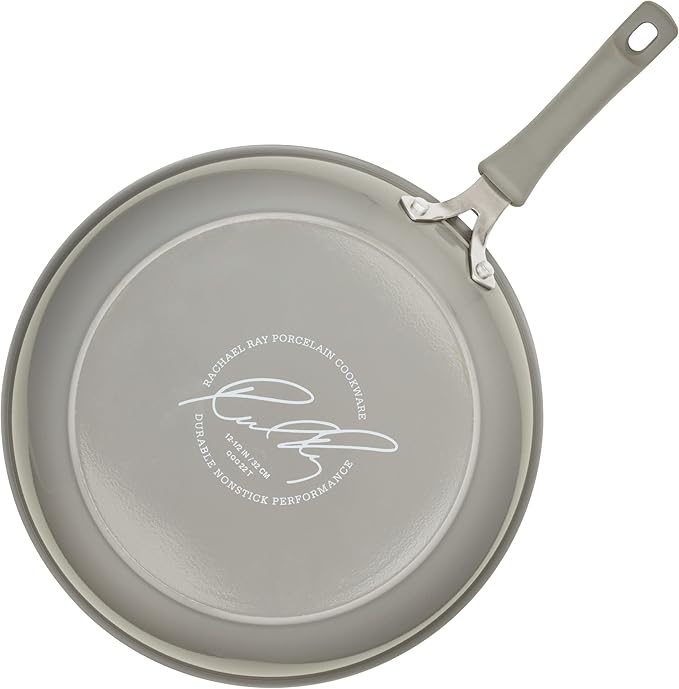 Rachael Ray Cook + Create Nonstick Frying Pan/Skillet, 12.5 Inch, Gray - Image 4