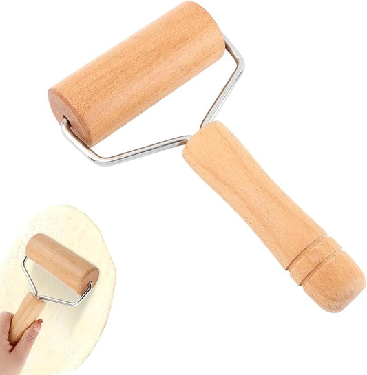 Small Wooden Rolling Pin for Baking, 7 Inch Mini Dough Roller, Non Stick Pizza Roller for Pastry Cookie Tortilla Dumpling Fondant Pie Crust Pasta (GMZ-T)