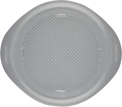 Farberware GoldenBake Nonstick Baking Sheet and Pizza Crisper Pan Set, 2 Piece, Gray