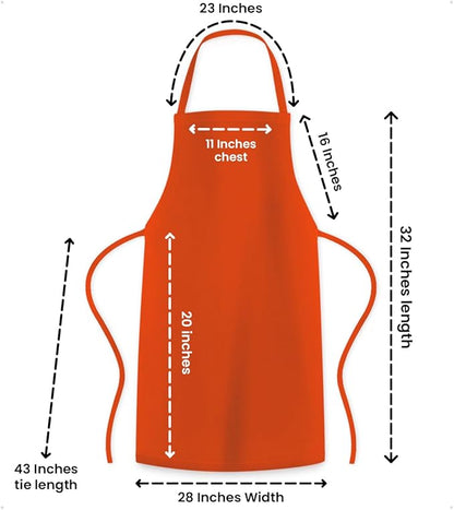 Avalon Kitchen Aprons for Men - 100% Polyester Chef Apron Women with Extra Long Ties - Cooking Aprons for Women & Mens Apron - Image 6
