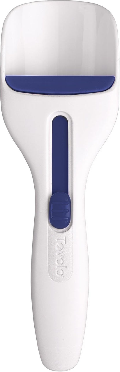 Tovolo Cupcake Scoop Batter Dispenser for Cupcakes Muffins Pancakes & Cookie Dough, Easy to Clean Batter Scoop Slide Dispenses Quicker for Even Size Baked Goods Kitchen Gadget, Deep Indigo by Tovolo