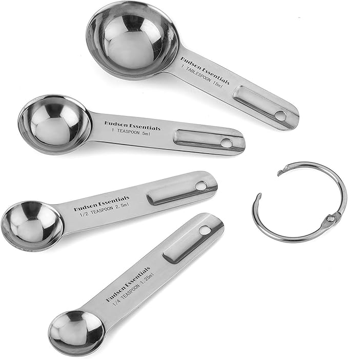 Hudson Essentials Stainless Steel Measuring Cups and Spoons Set - Stackable Set with Spout (11 Piece Set) - Image 8