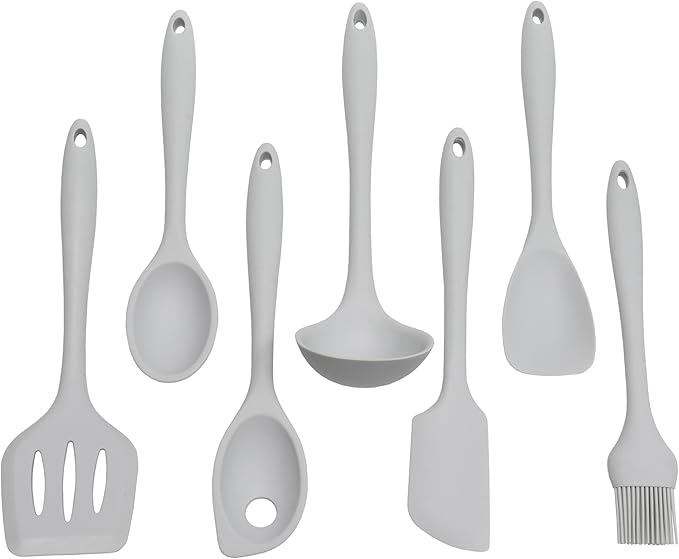 Chef Craft Premium Silicone Cooking Ladle, 11.25 inch, Gray - Image 5