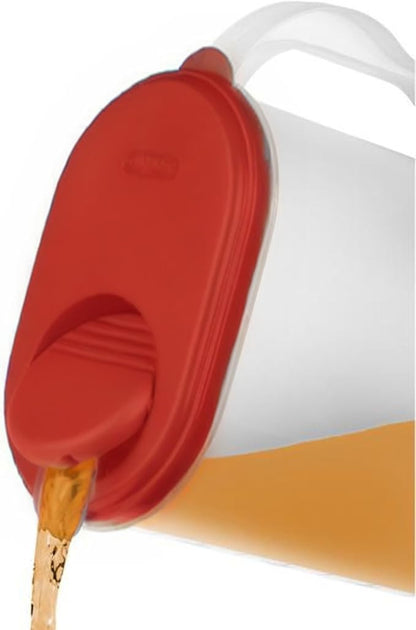 1 Gallon Water Pitcher with Lid & Pivot Top Spout -Slim Design Fits Fridge Door- Tea Pitcher 1 Gallon Plastic Pitcher with Lid 1 Gallon Pitcher with Lid Water Pitchers with Lids Plastic Water Pitcher - Image 4