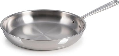 T-Fal Pro Tri-Ply Fry Pan, Stainless Steel Pan 12 inch, Induction Cookware, Oven Safe 500F, Fast & Even Heat, Professional Quality & Durability, Skillet, Cookware, Silver by T-falbrand