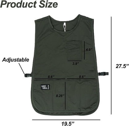 Waterproof Unisex Cobbler Apron with 4 Pockets Vest Style Ultralight Chef Waiter Work Overalls
