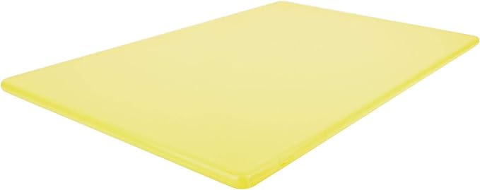 Thirteen Chefs Yellow Cutting Board - 18 x 12 Inch for Poultry and Chicken - Commercial Grade Plastic for Food Service, 1/2" Thick Dishwasher Safe Poly by ThirteenChefs