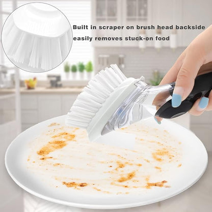 Brush Refills for OXO Dish Brush - 8 Pack Dish Brush Cleaning Soap Dispensing Head Replacement for Scrubber (White) - Image 5