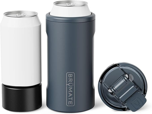 BrüMate Hopsulator Trio 3-in-1 Insulated Can Cooler for 12oz / 16oz Cans + 100% Leak Proof Tumbler with Lid | Insulated for Beer, Soda, and Energy Drinks