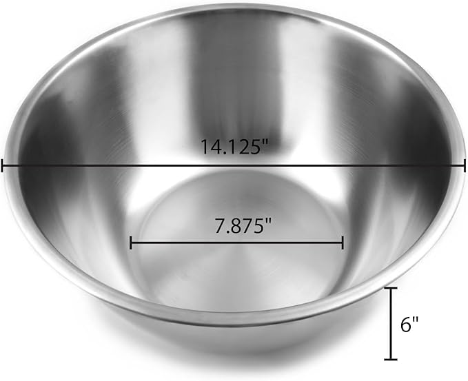 Fox Run Stainless Steel Mixing Bowl, Set of 3 Nesting Mixing Bowls, 4.25, 6.25, and 10.75 Quarts - Image 4