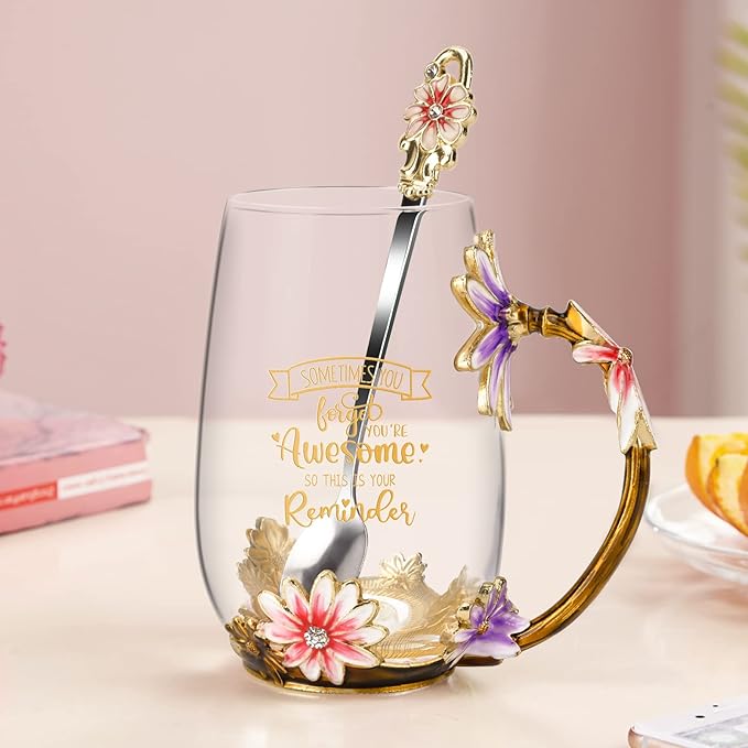 OEAGO Birthday Gifts for Women Mom Plastic Tea Cup Mothers Valentines Day Gifts for Her from Daughter Son Unique Inspirational Friendship Ideas for Female Coworker - Image 7