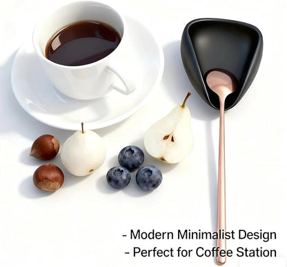 Ceramic Coffee Bean Dosing Cup + Sprayer Gift Set, Spoon Rest, Mini Coffee Spoon Holder for Tea Spoons Stirrers, Coffee Station Decor, Espresso Coffee Bar Accessories & Essentials(Not Include Spoon) - Image 5