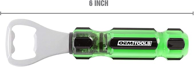 OEMTOOLS 26033 Screwdriver-Style Bottle Opener, Stocking Stuffers, Gifts for Men, Dad Gifts, Acetate Handle, Tool for Workspaces and Tool Boxes, Bartender Gadgets