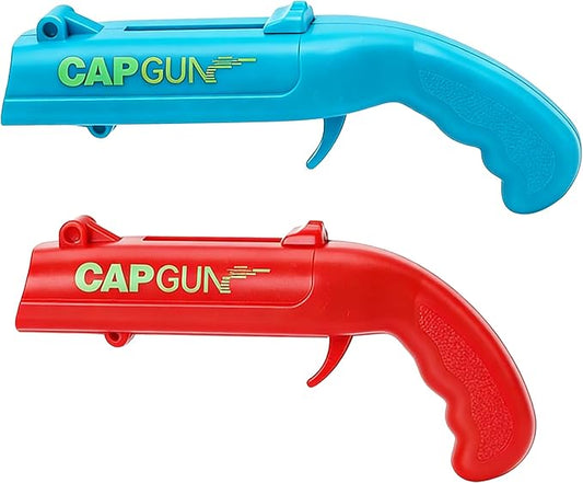 Bottle Opener with Cap Launcher – Funny Shooting Gun for Parties, BBQ, Tailgates – Unique Beer Cap Shooter Gadget for Men – Cool Gifts for Dad, Husband, Him on Birthday, Father's Day(Red+Blue) by Unknown