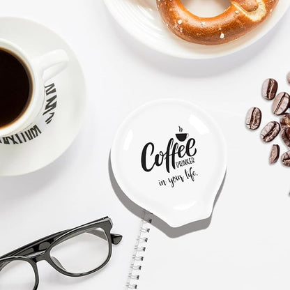 Funny Coffee Spoon Holder-Coffee Spoon Rest-Cafe Bar Station Accessories-Coffee Drinker In My Life Sign