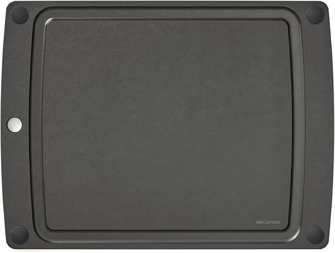 Epicurean All-In-One Cutting Board with Non-Slip Feet, 17.5" x 13", Slate/Black by Epicurean