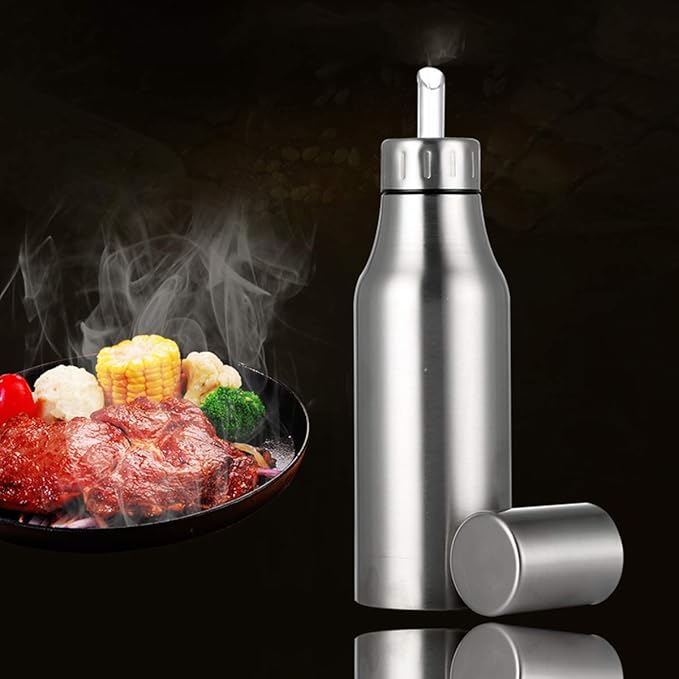 Stainless Steel Oil Dispenser Bottle - Leak-Proof Olive Oil Decanter for Kitchen(17Oz) - Image 9