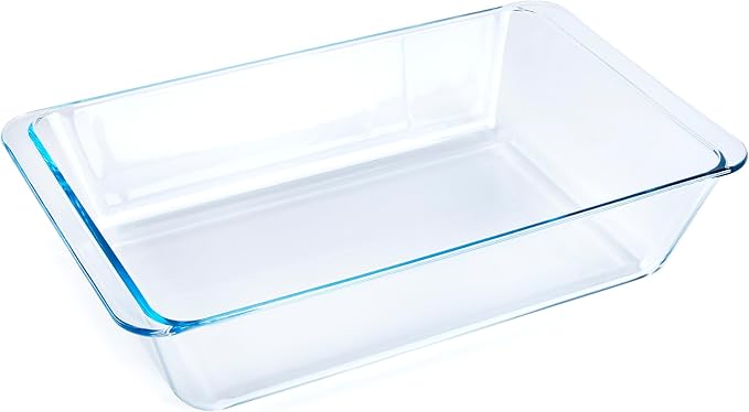 Deep Clear Glass Baking Dish, Rectangular Tempered Glass Baking Pan, The Largest casserole dish. -7.5 Liter