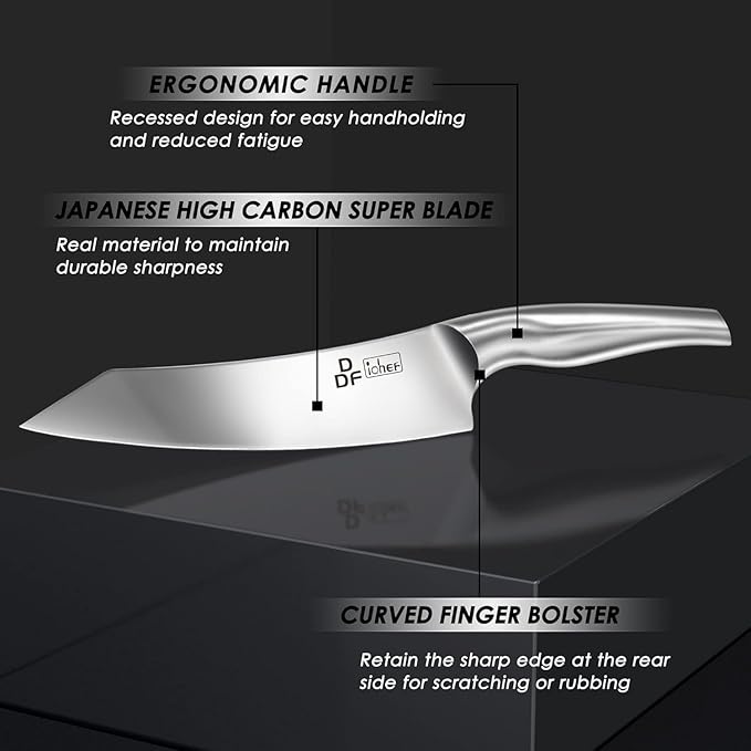 DDF iohEF Kitchen Knife Set with Block, 16 PCS Knife Sets for Kitchen with Block Japanese Stainless Steel, Ultra Sharp Chef Knife Set with Sharpener - Image 3