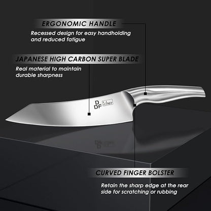 DDF iohEF Kitchen Knife Set with Block, 16 PCS Knife Sets for Kitchen with Block Japanese Stainless Steel, Ultra Sharp Chef Knife Set with Sharpener - Image 3