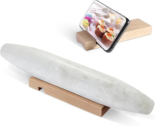 Koville African Natural Marble French Rolling Pin, 12inch Non-Stick Rolling Pin for Baking, Dough Roller for Pasta, Dumpling, Fondant, Pie, Bread, Pizza, Kitchen Baking Tools(Namib Fantasy) by Koville