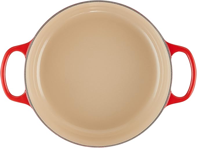 Le Creuset Enameled Cast Iron Signature Round Wide Dutch Oven, 3.5 qt., Cerise