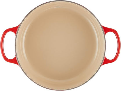 Le Creuset Enameled Cast Iron Signature Round Wide Dutch Oven, 3.5 qt., Cerise