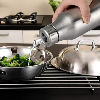 Stainless Steel Oil Dispenser Bottle - Leak-Proof Olive Oil Decanter for Kitchen(17Oz) - Image 8