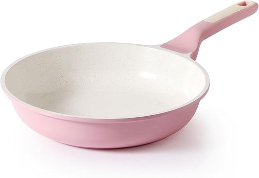 SENSARTE Nonstick Ceramic Frying Pan 8-Inch, Healthy Non Toxic Skillet, Induction Compatible Omelet Pan with Heat Resistant Handle, PFAS-Free, Pink by SENSARTE
