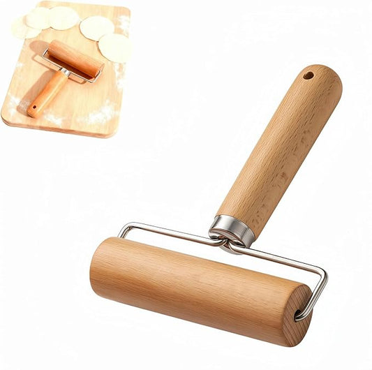 Wooden Rolling Pin Set - Non-Stick Pizza & Dough Roller, Ergonomic Bakery Tool for Cookies, Pie, Bread Dough | Heavy Duty, Easy Clean, Compact Storage | Kitchen Gadget Essential by Unknown