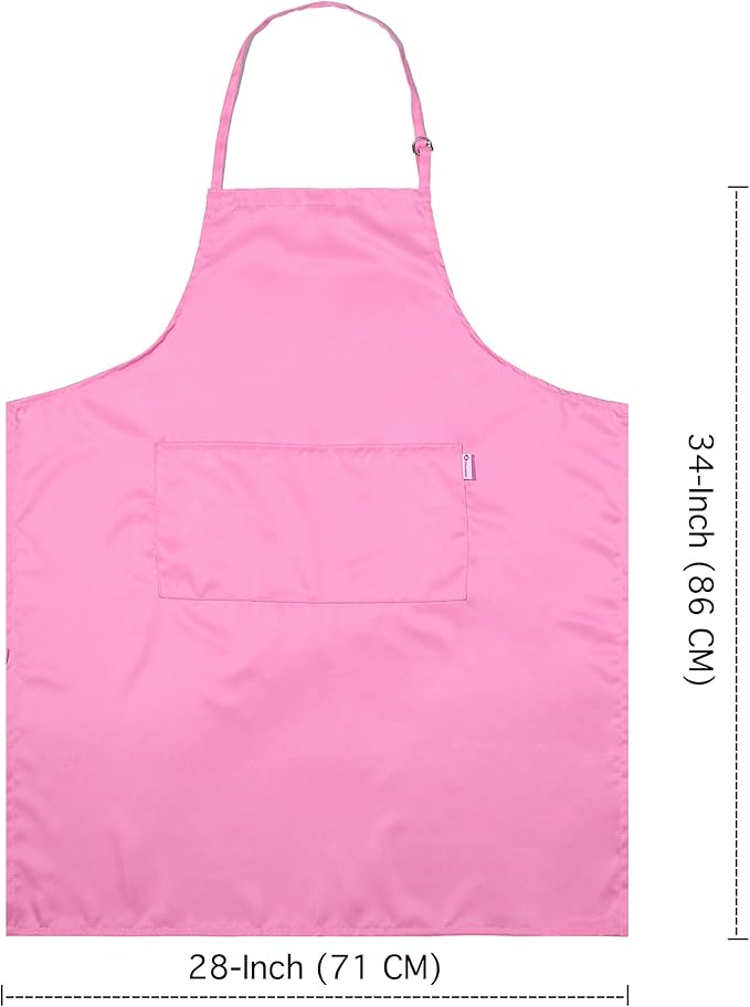 Light Pink Apron for Women with Pockets | Lightweight and Adjustable Womens Apron