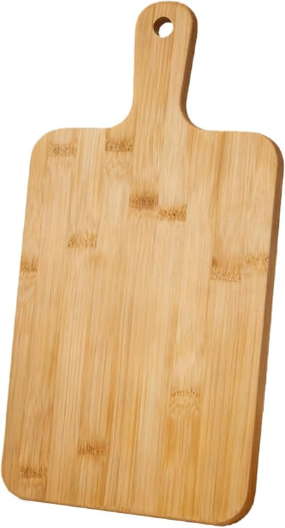 ZeQi Bamboo Cutting Board with Handle (16"L x 7.8"W), Wooden Cutting Boards, Chopping Board, Charcuterie Board, Serving board for Cheese, Bread, Pizza, Vegetables & Fruits by ZeQi