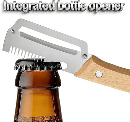 Multifunctional Vegetable Peeler for Kitchen, 2026 New 3 in 1 Stainless Steel Blade with Wooden Handle and Bottle Opener, Ultra-Sharp Kitchen Tool for Fruits and Vegetables