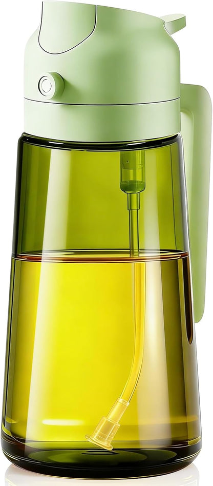 Olive Oil Sprayer & Dispenser Bottle for Cooking, Air Fryer, BBQ, and Salad – 2-in-1 Oil Mister Kitchen Accessory