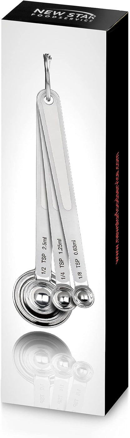 New Star Foodservice 43112 Stainless Steel 18/8 Measuring Spoons, Set of 6 - Image 8
