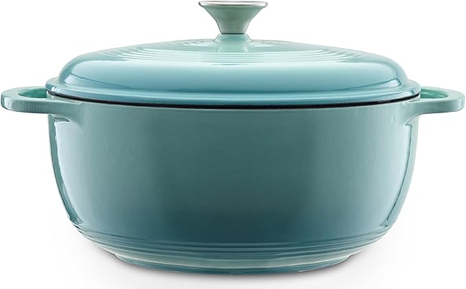 Mercer Culinary Enameled Cast Iron Round Dutch Oven, 6 qt., Aqua by MercerCulinary