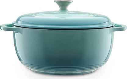 Mercer Culinary Enameled Cast Iron Round Dutch Oven, 6 qt., Aqua by MercerCulinary