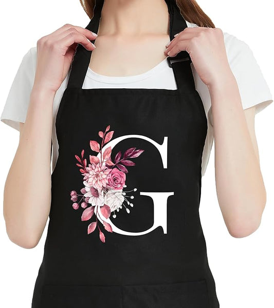 Personalized Aprons for Women with Pockets, Cute Aprons for Women Chef Baking, Cooking Gifts for Mom Birthday
