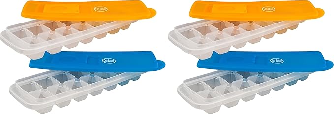 Chef Buddy Set of 2 Ice Cube Trays with Lids (Pack of 2)