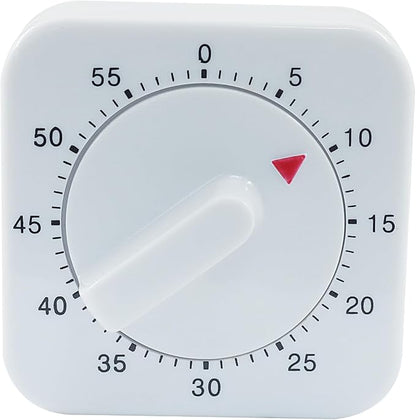 60 Minute Mechanical Kitchen Timer - Loud Alarm Visual Countdown Timer for Cooking, Baking, Homework, and Exercise - No Batteries Required(White) - Image 4