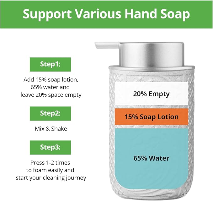 12OZ/350ML Ceramic Foaming Soap Dispenser Empty Hand Soap Dispenser Refillable Lotion Containers with Pump - Image 3