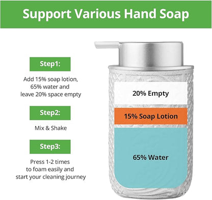 12OZ/350ML Ceramic Foaming Soap Dispenser Empty Hand Soap Dispenser Refillable Lotion Containers with Pump - Image 3